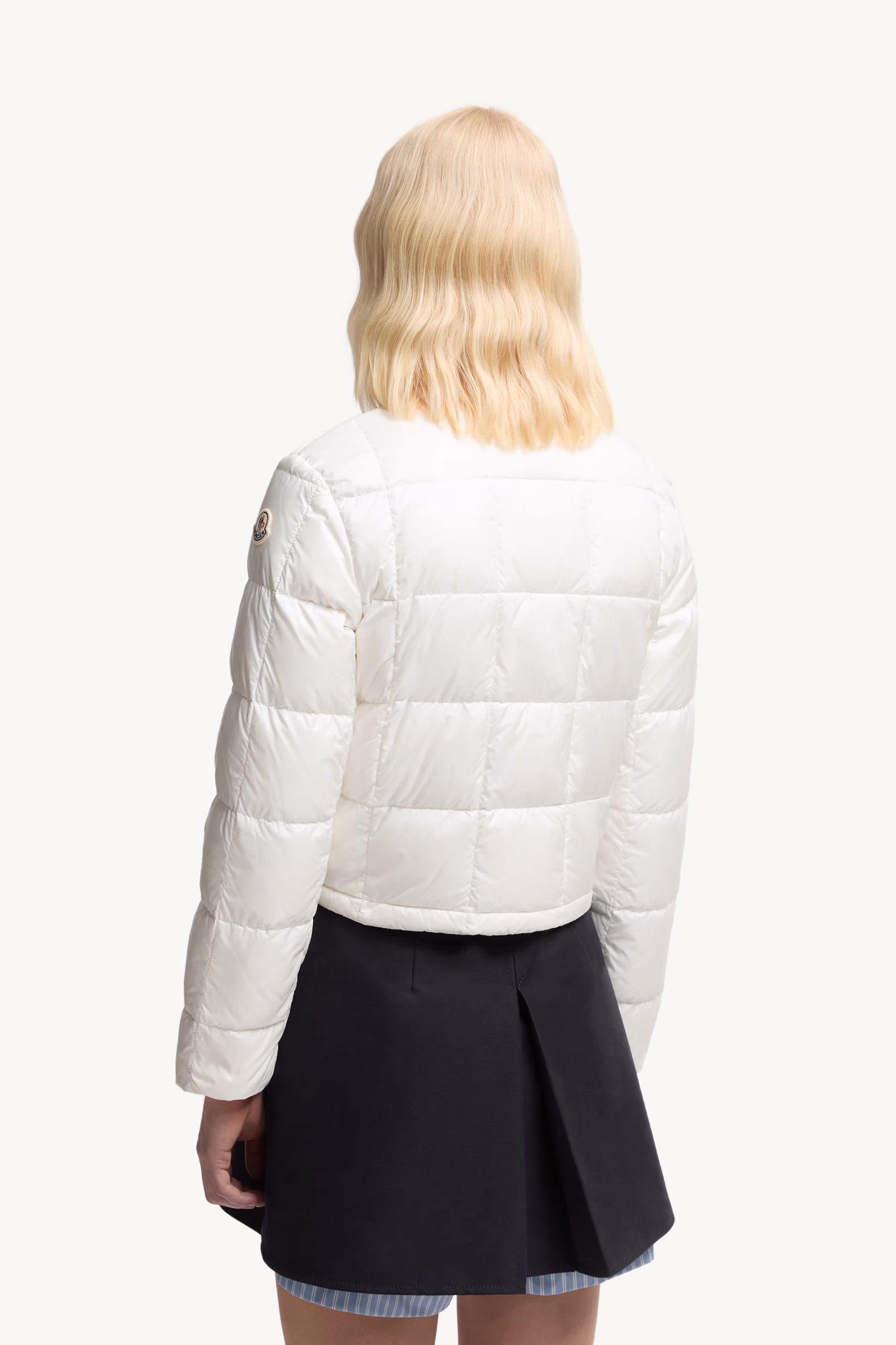 Jarcieu Braided Trim Short Down Jacket Women White Moncler 5